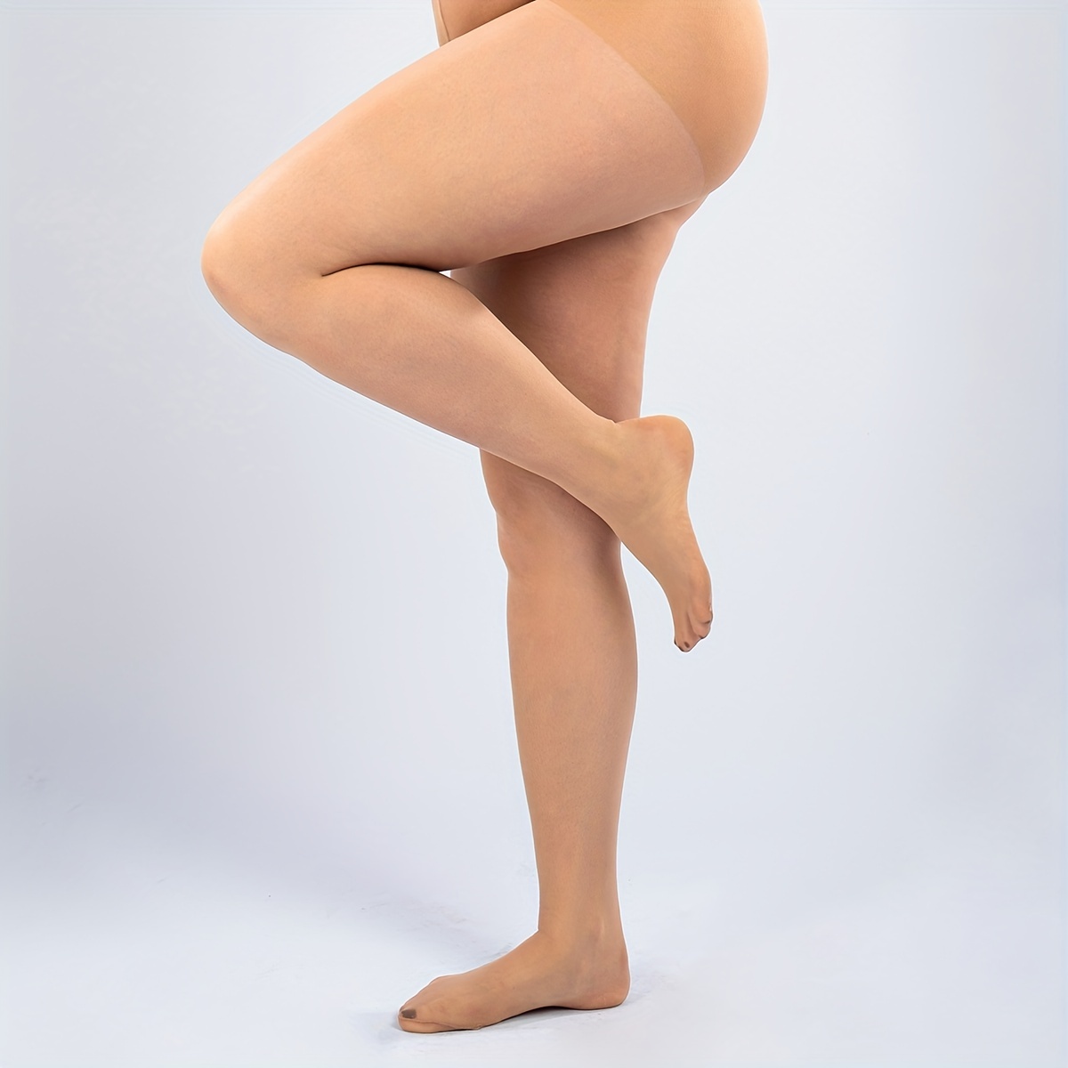 Plus Size Casual Stockings Women's Plus Oil Shiny Footless - Temu Canada