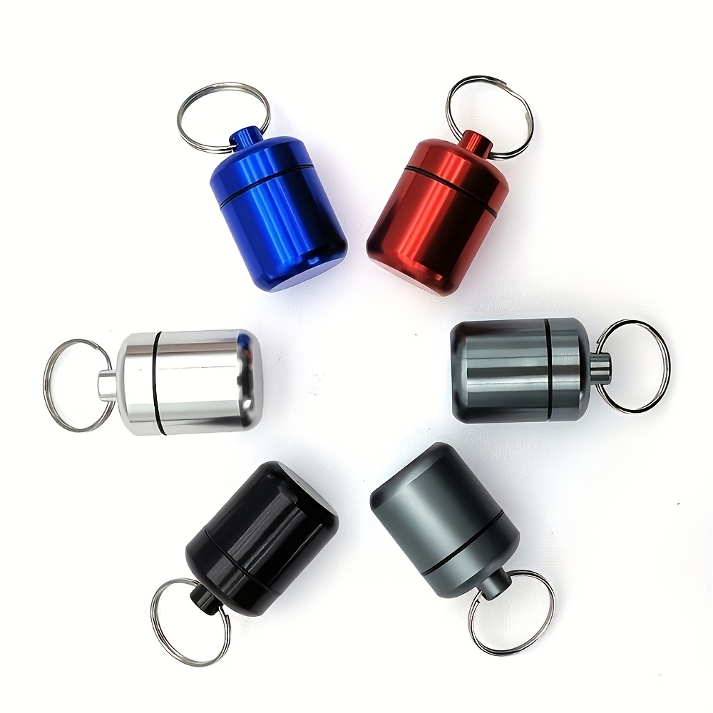 Mini Waterproof Aluminum Medicine Metal Pill Bottle Box Case Holder  Container with Keychain - China Pill Bottle, Pill Box