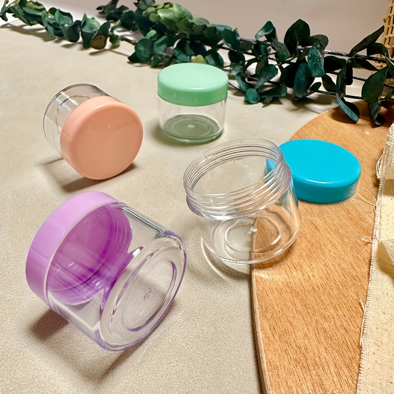 Transparent Mini Plastic Jars With Flip Top Lid Small - Temu