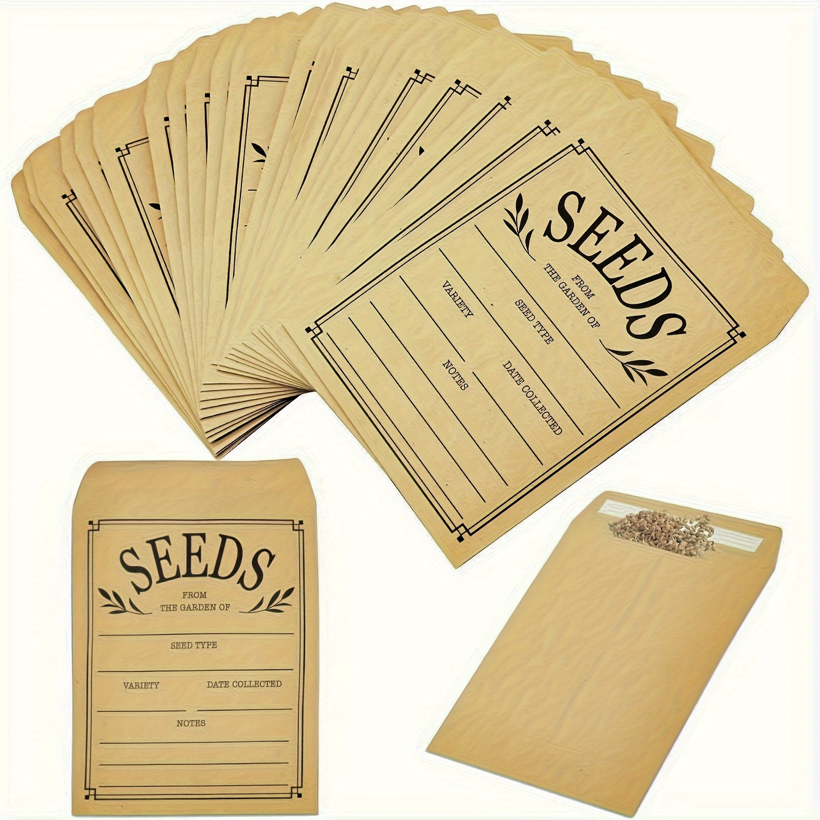 Sobres de papel kraft vintage marrón, 4.72 x 7.9 pulgadas,  paquete de 25 : Productos de Oficina