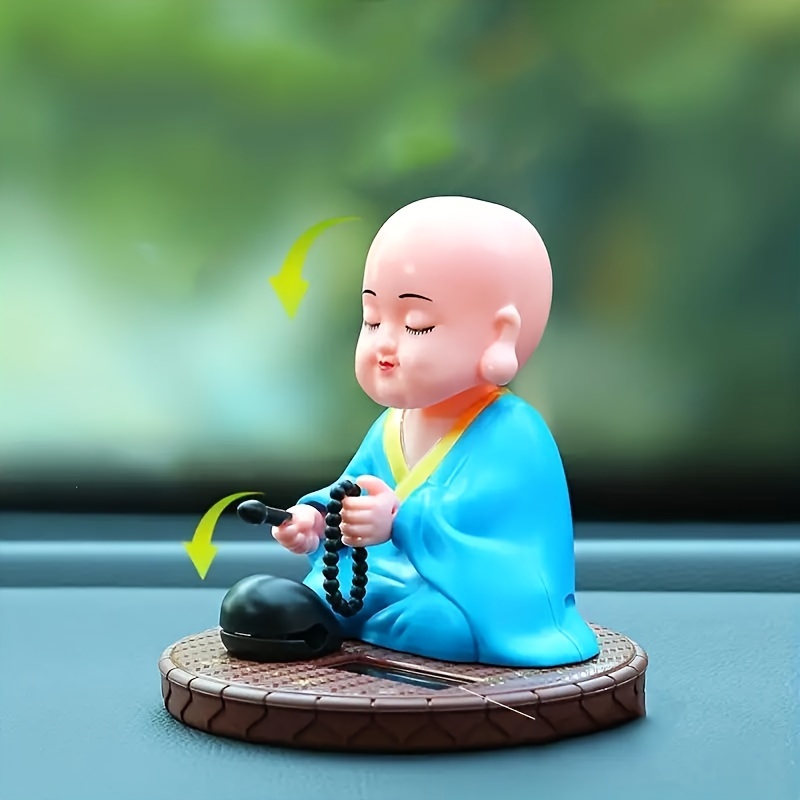 Cute Little Monk Car Ornaments Creative Resin Decorations - Temu