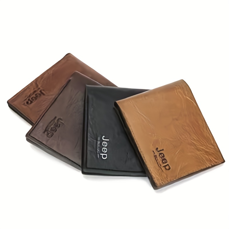 Mens Leather Short Wallet Money Clip Multi Card Card Holder Simple  Horizontal Wallet Coin Purse Gift For Men, Buy More, Save More