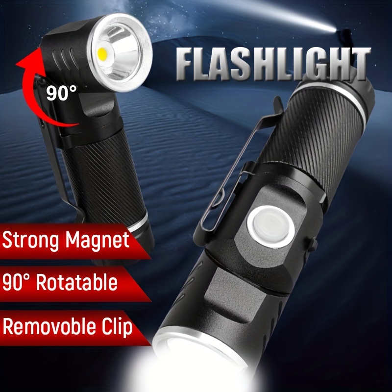 Lampe de Poche LED Torche Mini Portable Rechargeable USB Eclairage