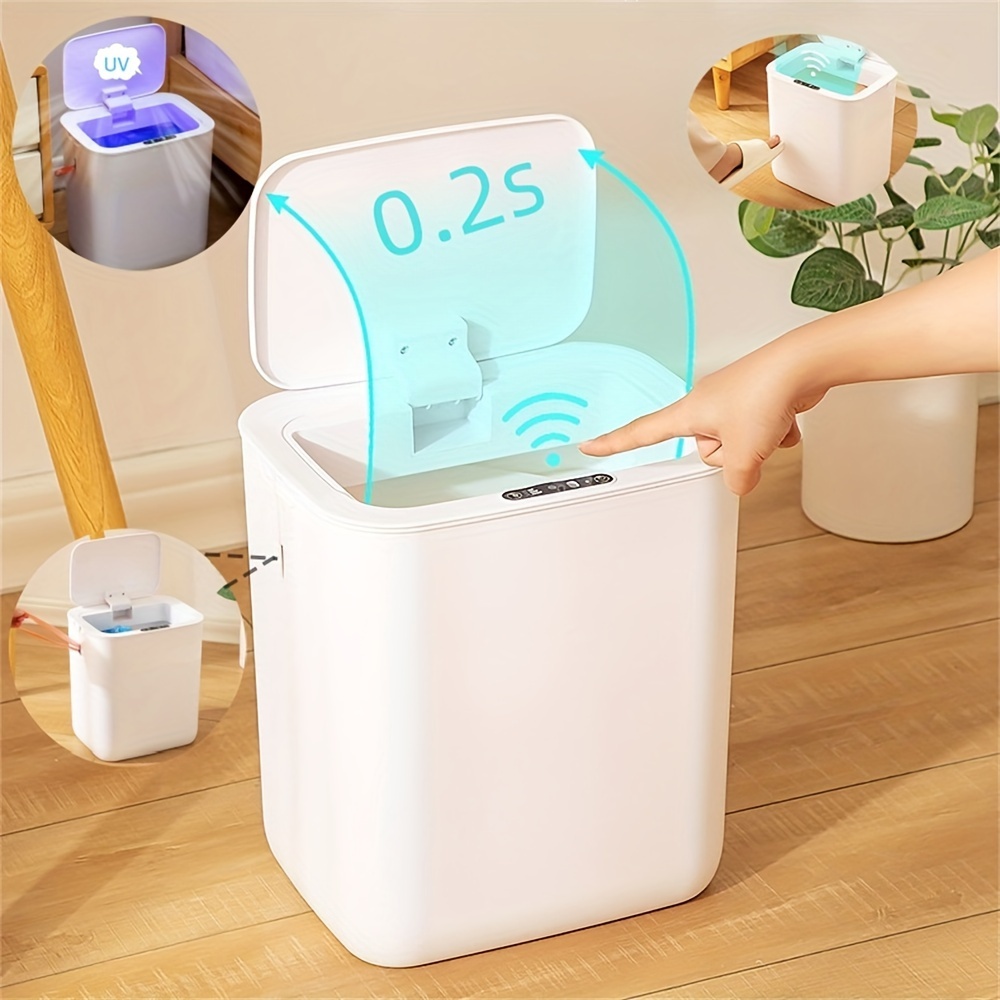 Cubo de basura con Sensor inteligente para cocina, baño, inodoro, el mejor  cubo de basura impermeable de inducción automática con tapa, 10/15L -  AliExpress