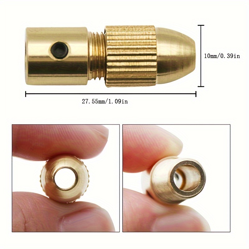 Portabrocas para taladro, mini portabrocas eléctrico autoapretables en  miniatura con diseño de textura antideslizante, 0.012-0.134 in (0.197 in)