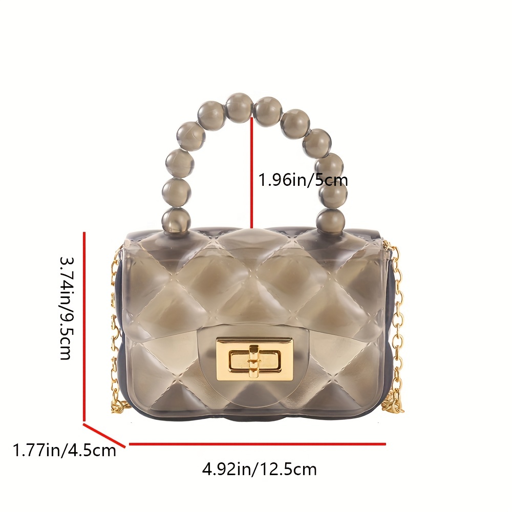 Small Crossbody Purse Cute Shoulder Bag White Argyle Handbags Handles Clasp  New