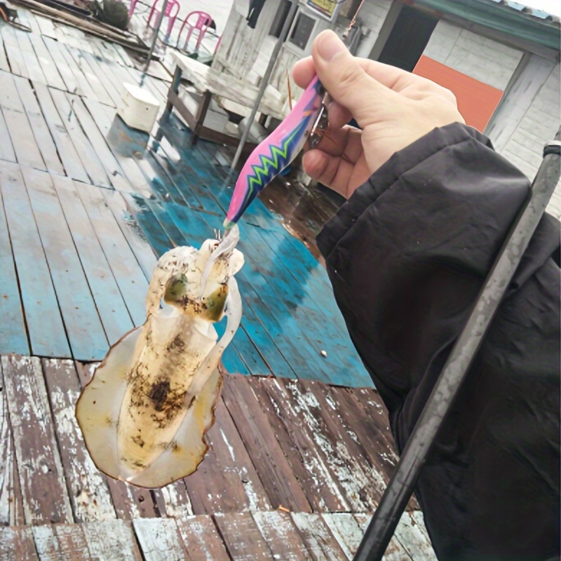 Luminous Wooden Shrimp Fishing Lure Squid Jig Hooks - Temu