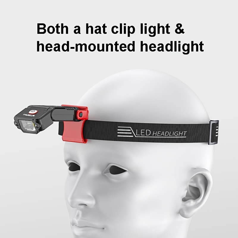 Mini lampe frontale LED à Clip, chapeau étanche Ultra lumineux
