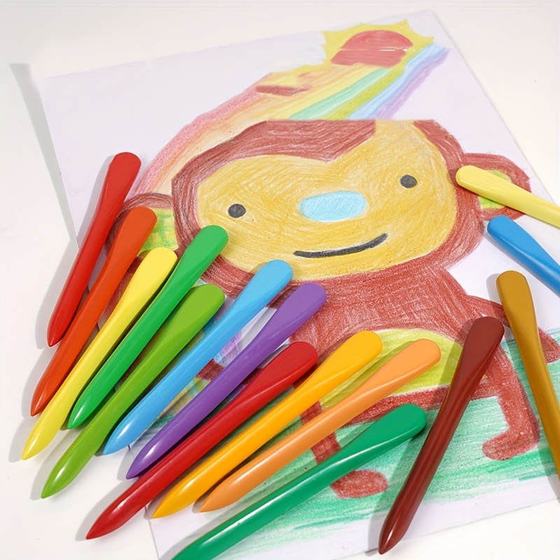 Crayons bebe?Crayon non sale pour peinture à la main - Stylo de peinture à  l'huile pour enfants? Bâton de peinture à l'huile - Papeterie - Crayons à  pigments organiques.