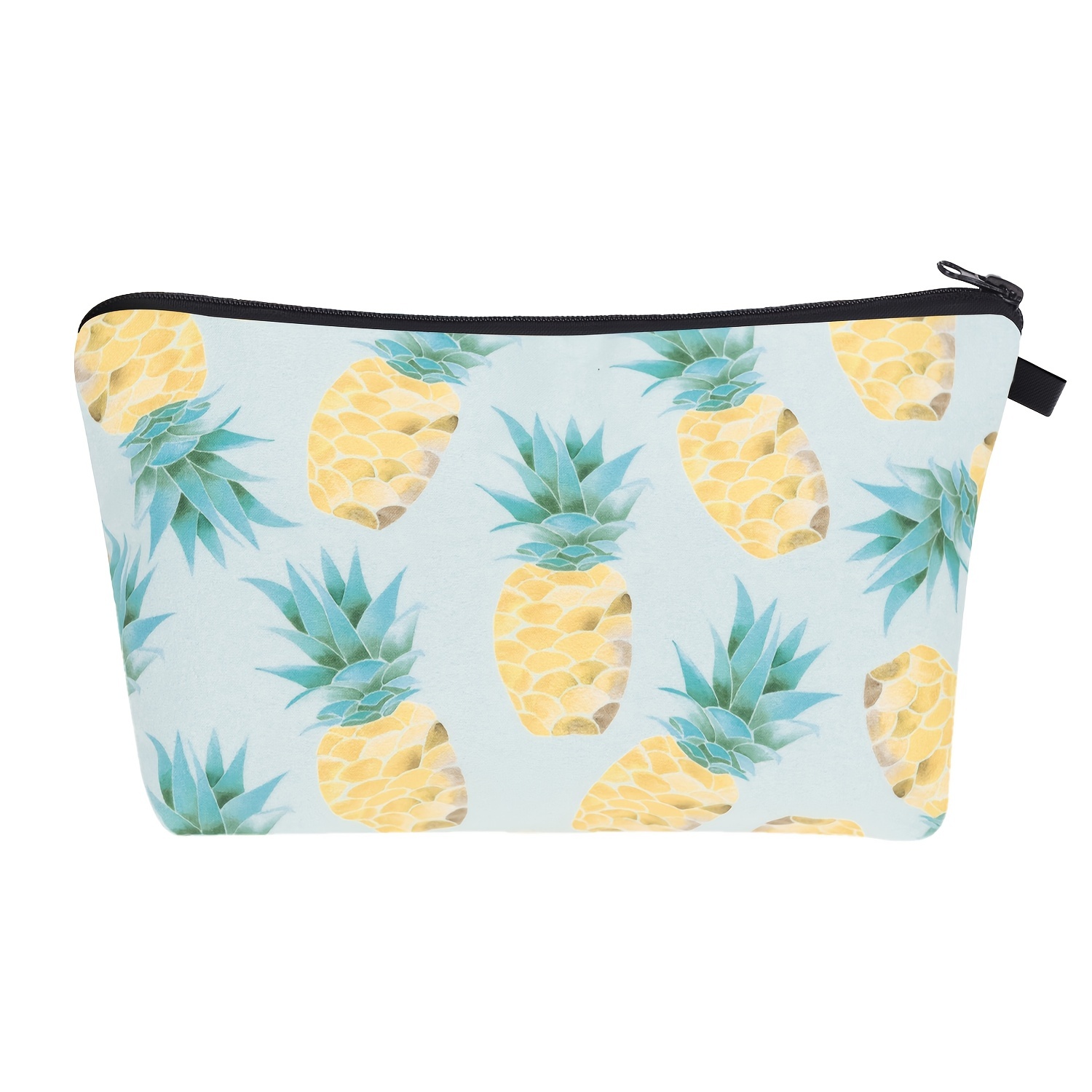 Makeup Bag with Cartoon Pineapple Print