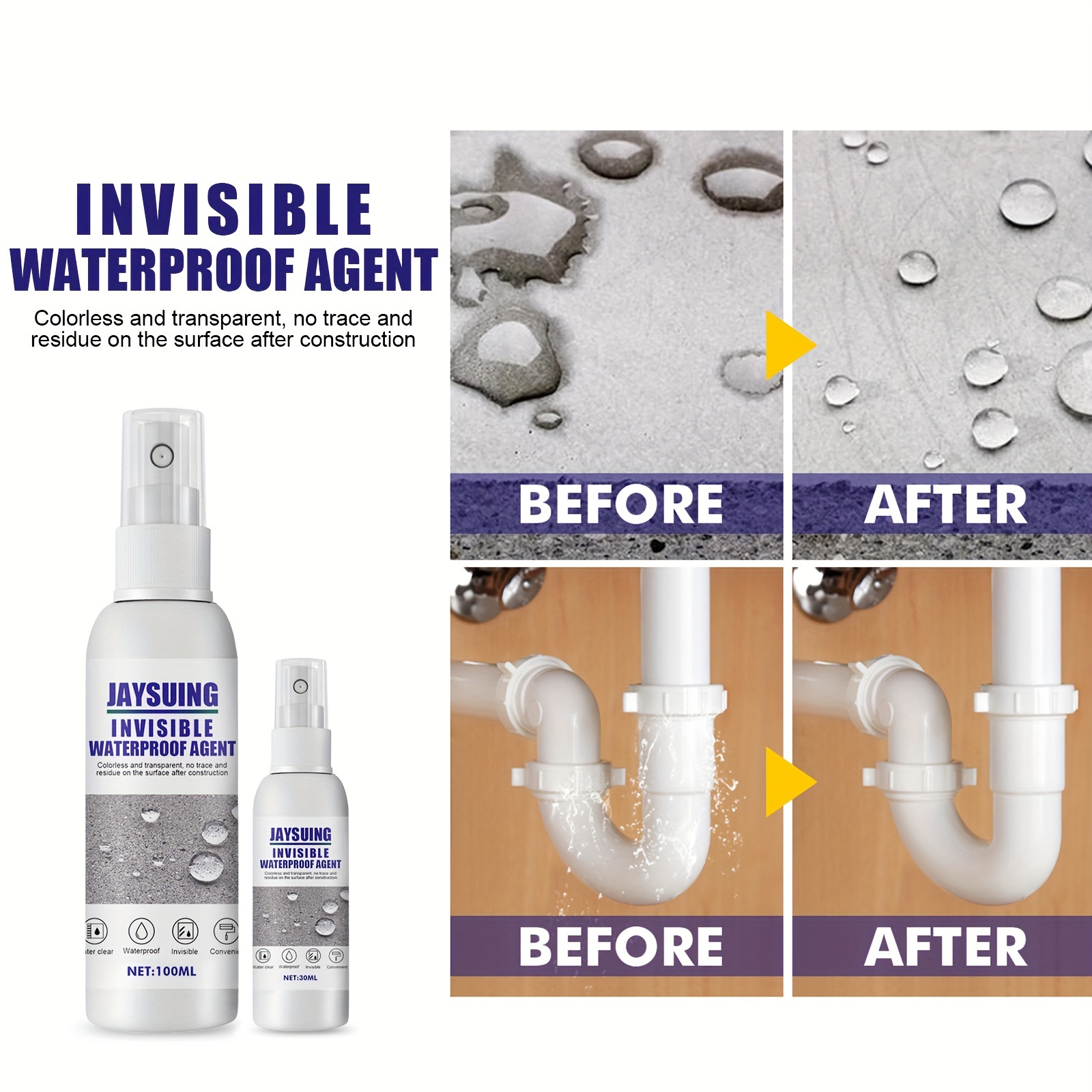 Invisible Waterproof Agent Bathroom Infiltration Type Nano - Temu