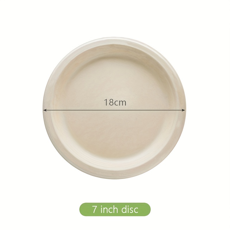 100% Compostable Paper Plates 9 in - 150 Plate Set | Ecovita / Unbleached - Eco Friendly Alternative to Paper Plates