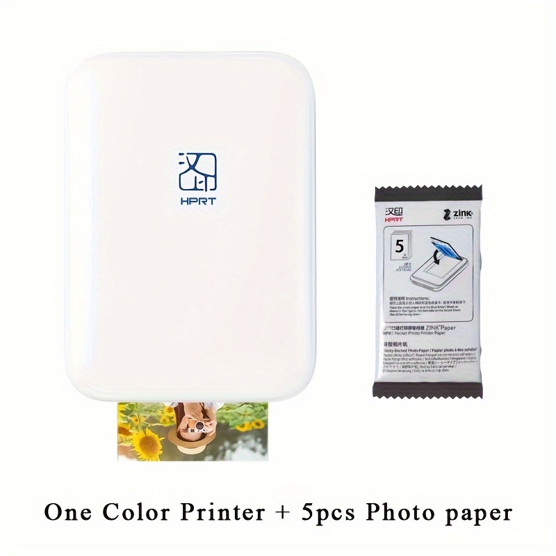 Mini Color Printer 300DPI Portable Photo Mini Picture Printer Pocket DIY  Share 550mAh Zink Photo Printer