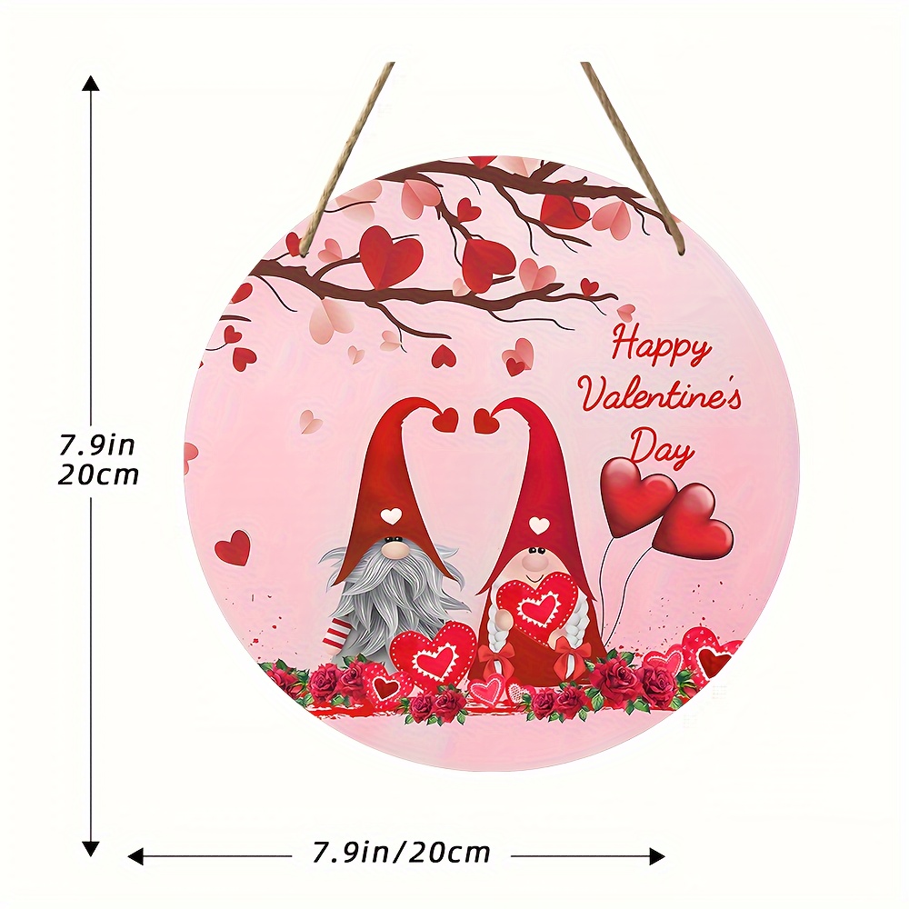 Valentine's Day Wreath Sign Valentine's Day Gift Welcome - Temu