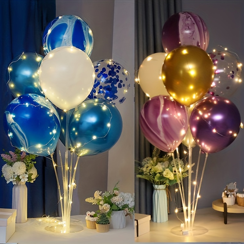 10 piezas Palo para globos de 35cm, soporte para globos transparentes de  plástico, palos con taza, fiesta de cumpleaños de boda, bolas inflables,  accesorios de decoración, Moda de Mujer