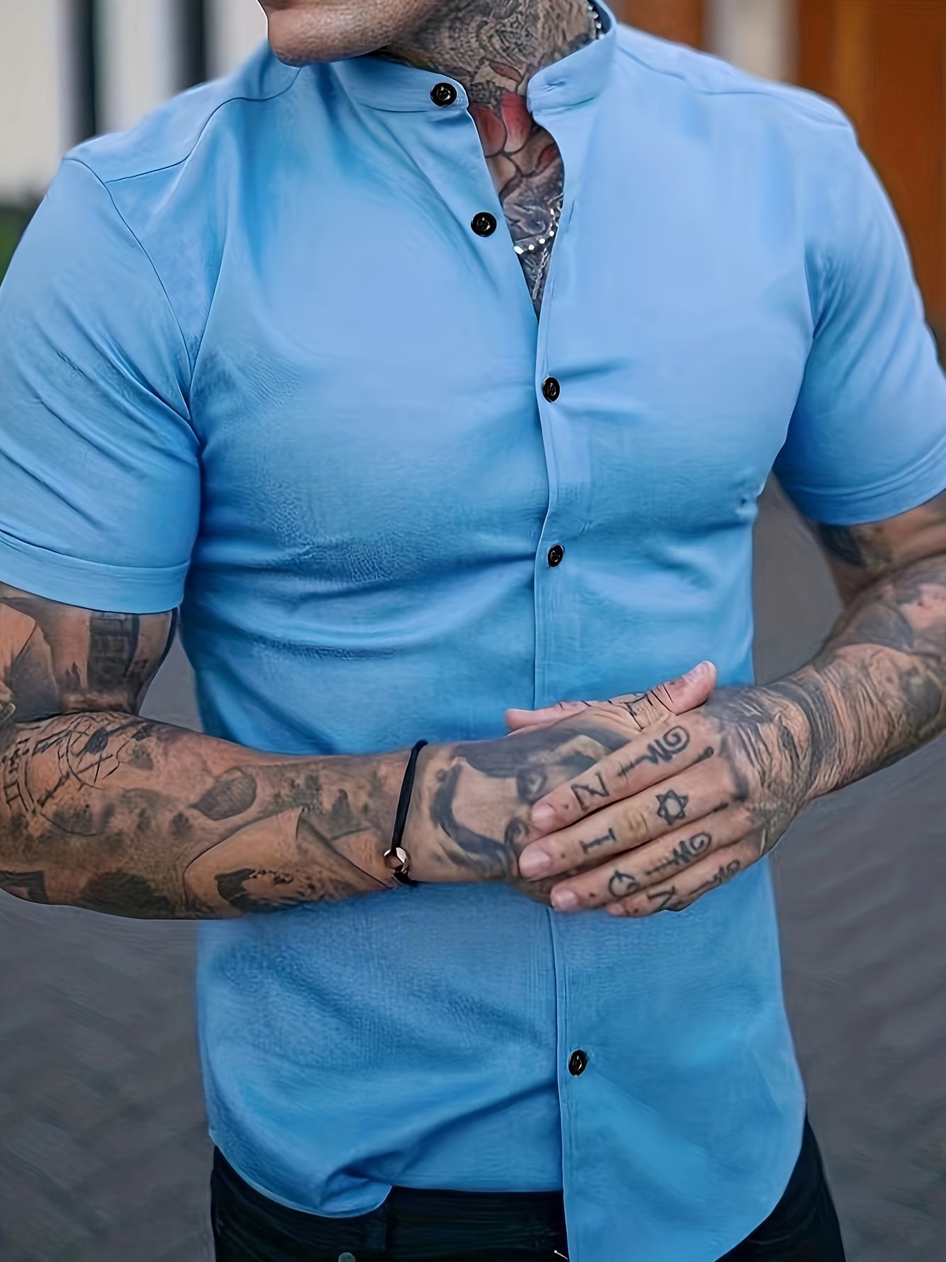 mens solid casual shirt