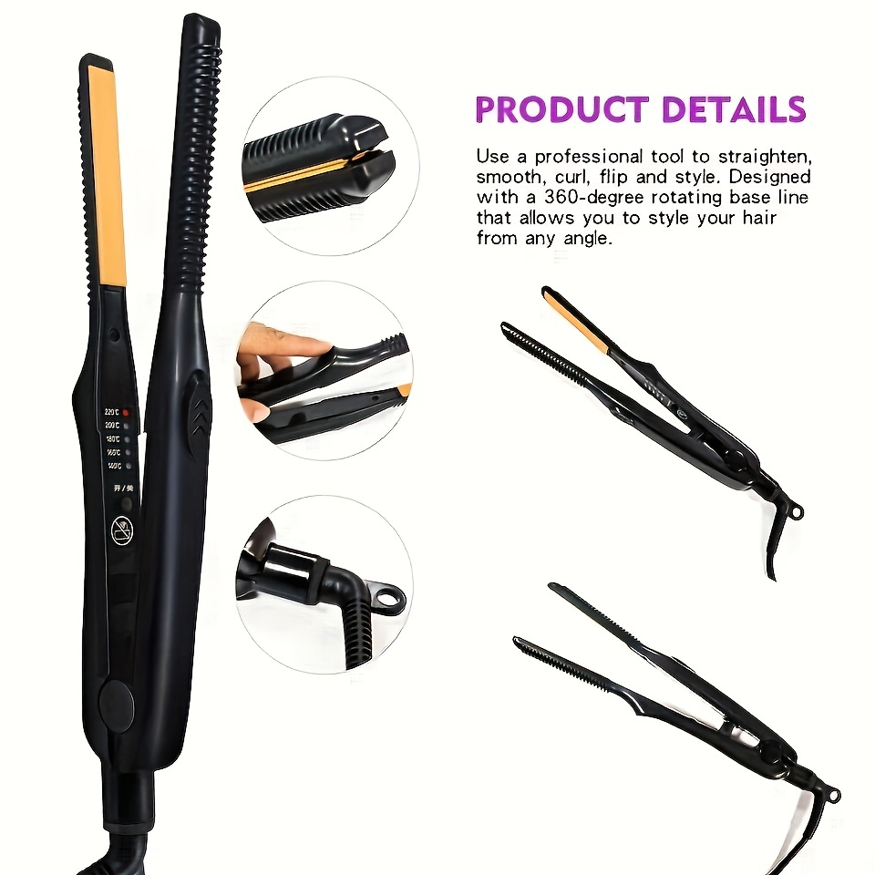 Hair Curler Pencil Flat Iron Mini Flat Iron Hair - Temu