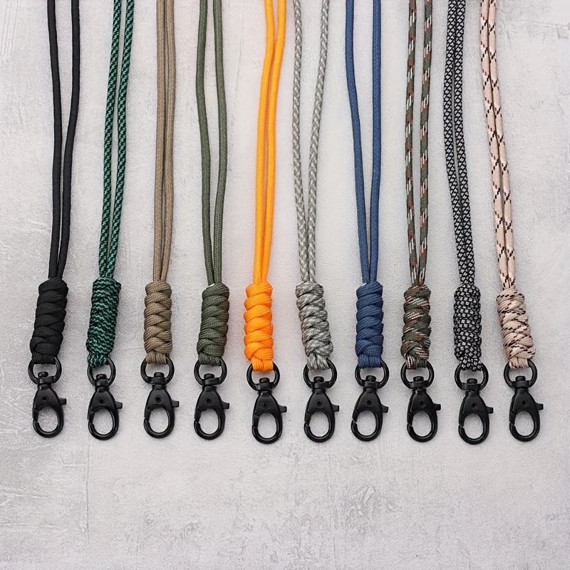 Versatile Paracord Lanyard With Whistle Card Holder And - Temu