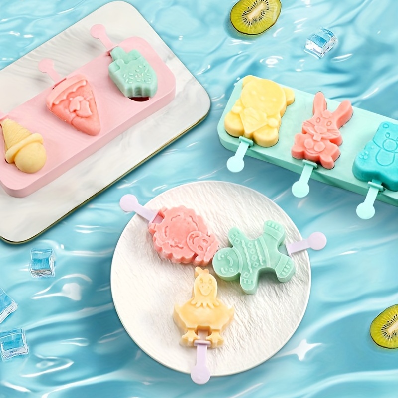 Kitchen Creative Silicone Popsicle Mold Cute Cartoon Animal Shape