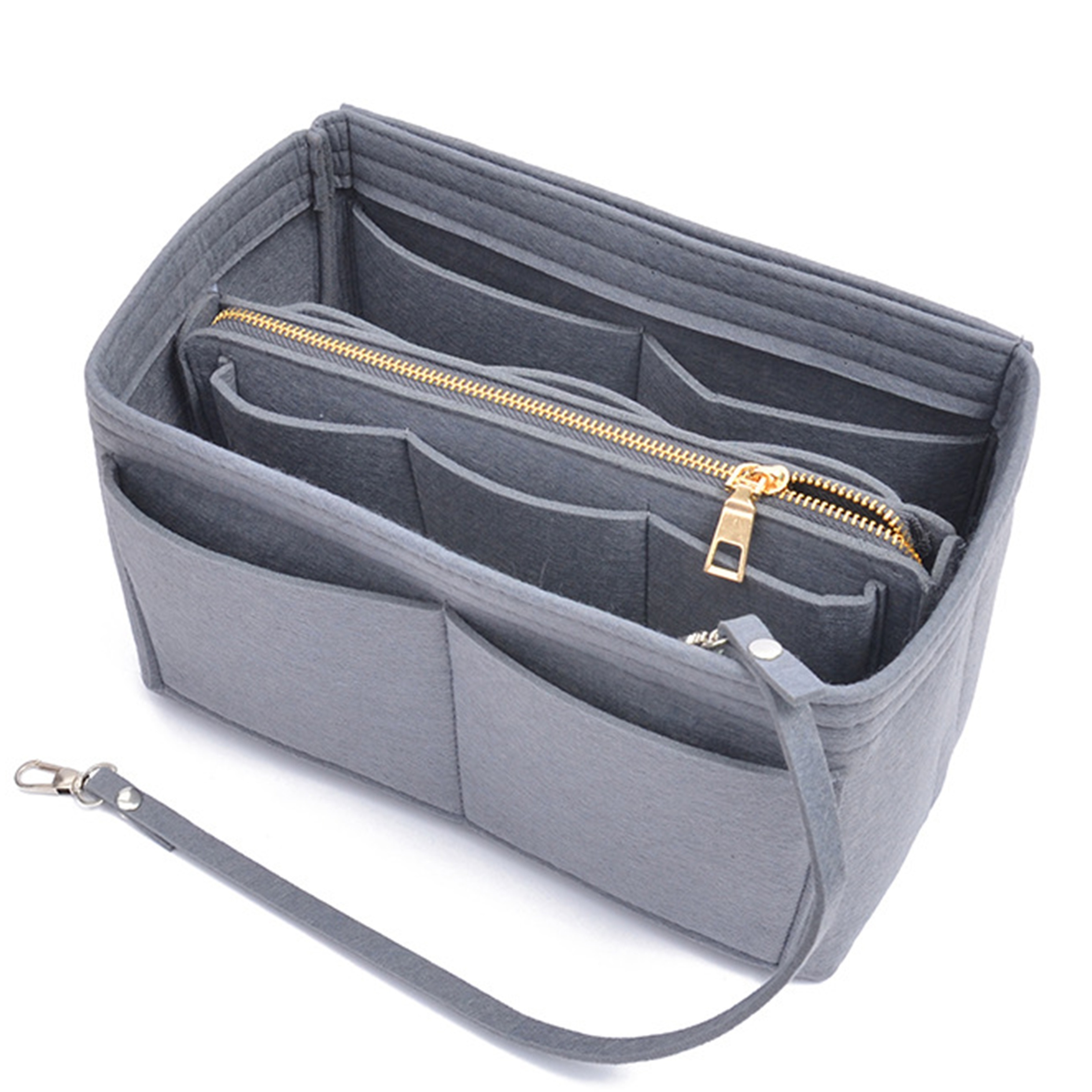 Small Multi pocket Organizer Insert Bag Canvas Zipper - Temu