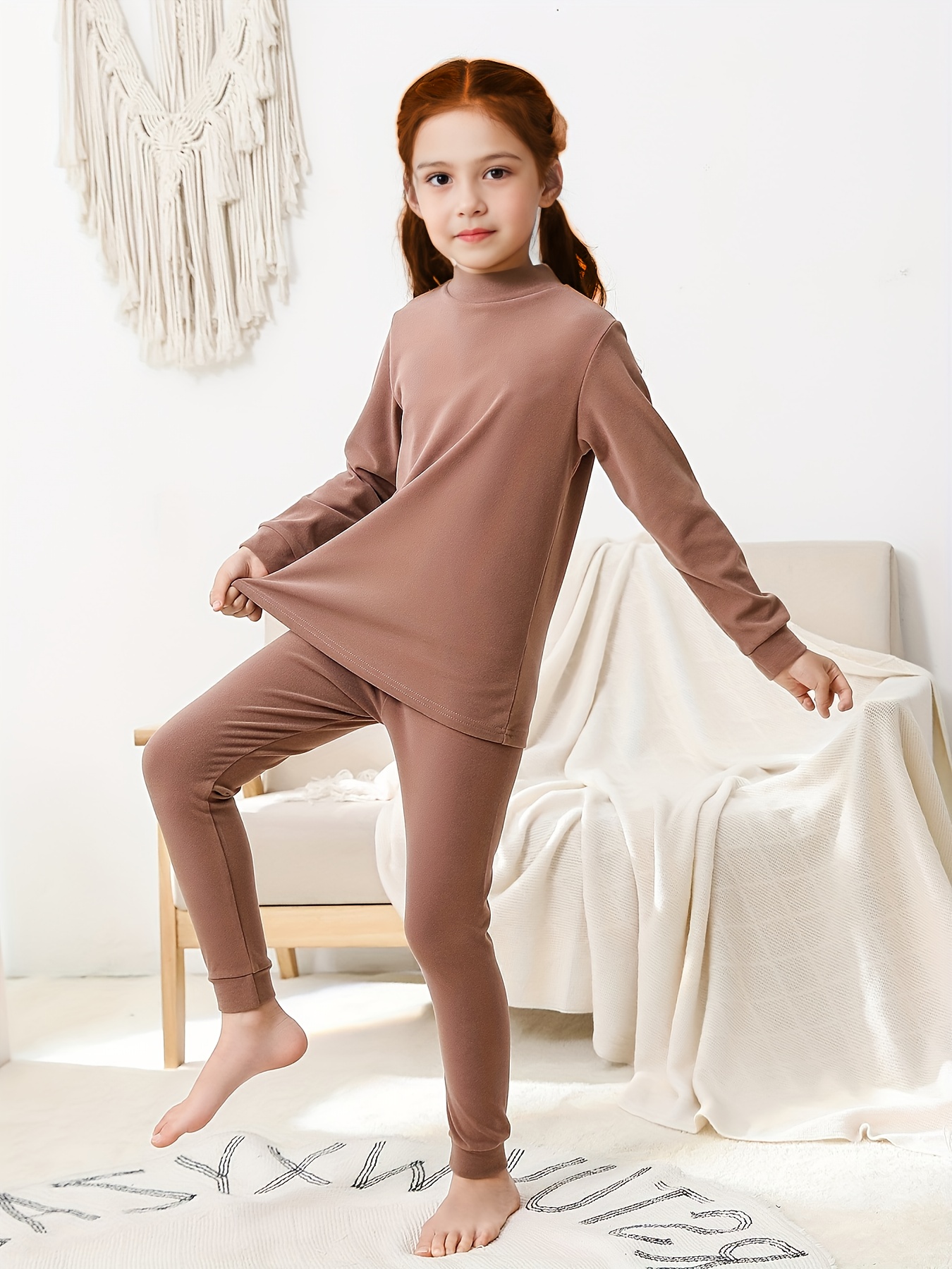 Long-Sleeve Thermal Pajama Tee 2-Pack for Women