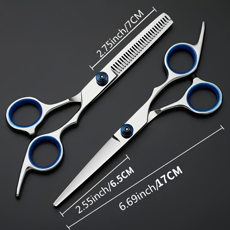 

A Set Contains 2 Pieces Of Hair Styling Tools Set, Stainless Steel Hair Clippers Thinning Scissors Trimming Tools, Professional Barber Clippers, Suitable For Barbershops And Home Use