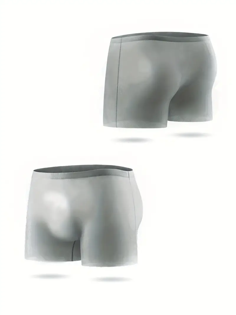 Mens Ice Silk Seamless Underwear Boxer Shorts Sexy Ultra-thin Panties  Underpants