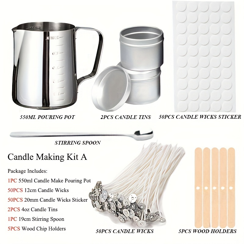 DIY Candle Making Kit Candle Making Pouring Pot with Wax Melter Electric  Hot Plate, Candle Warmer Plate with Stainless Steel Spoon Candle Making  Supplies for Adults and Beginners Pouring Spout Design 