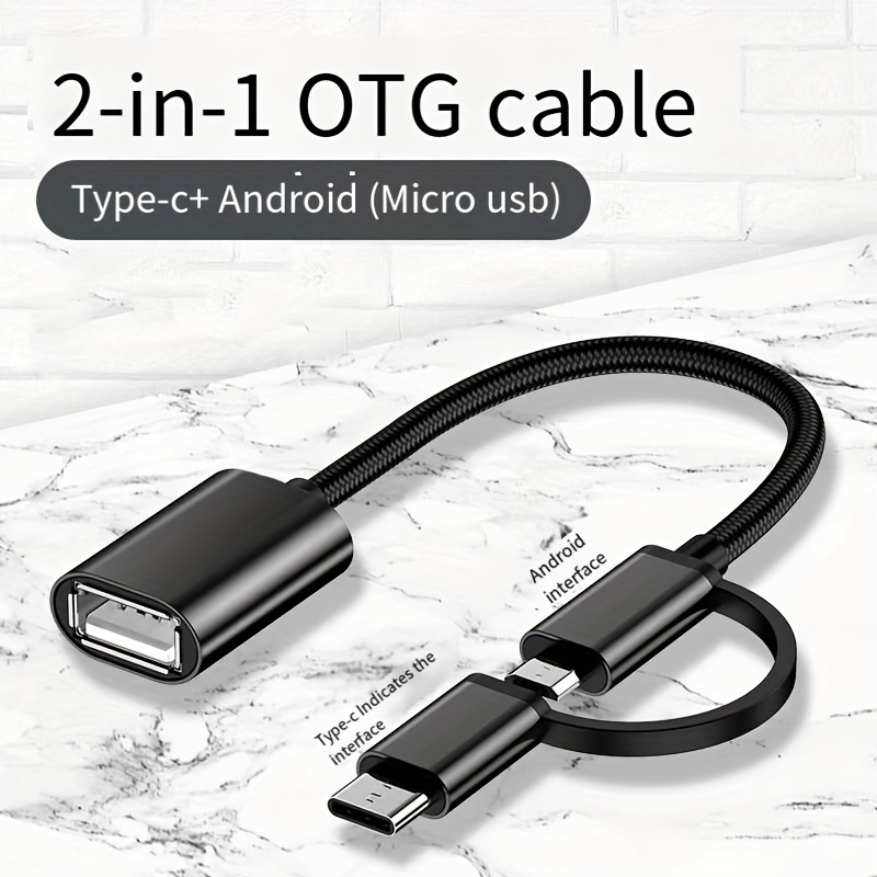 Adaptateur clé USB 3.0 pour téléphone, type-c OTG, câble convertisseur, pour  Xiaomi Mi5, Mi6, Huawei