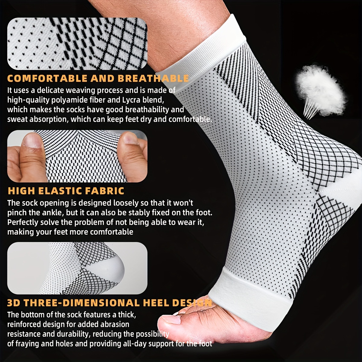 Ankle Brace Compression Sleeve Relieves Achilles Tendonitis - Temu