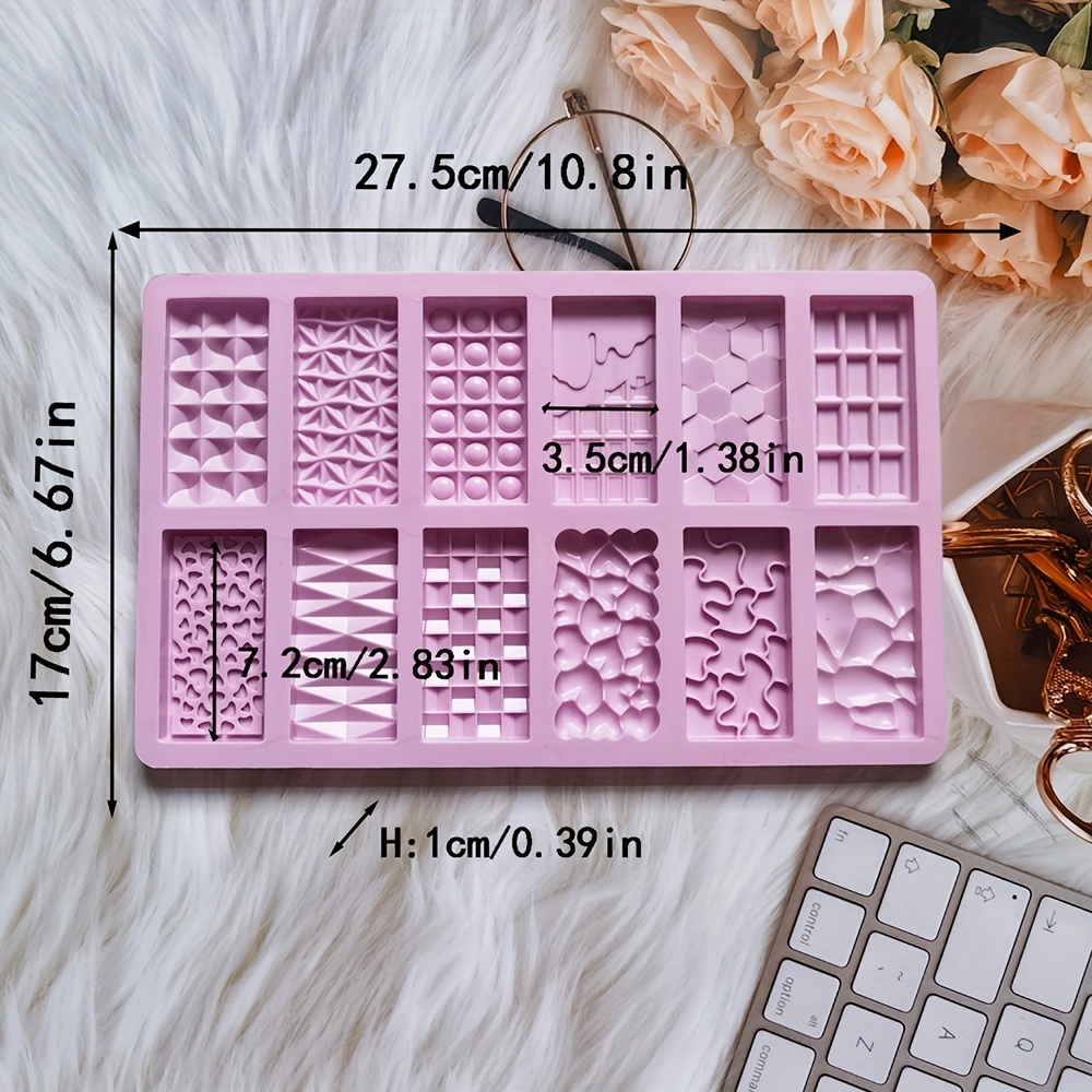 Rose Chocolate Bar Mold - Pink