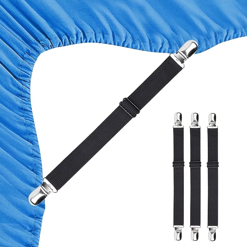 Adjustable Bed Sheet Fasteners Suspenders Elastic Sheet Band - Temu Canada
