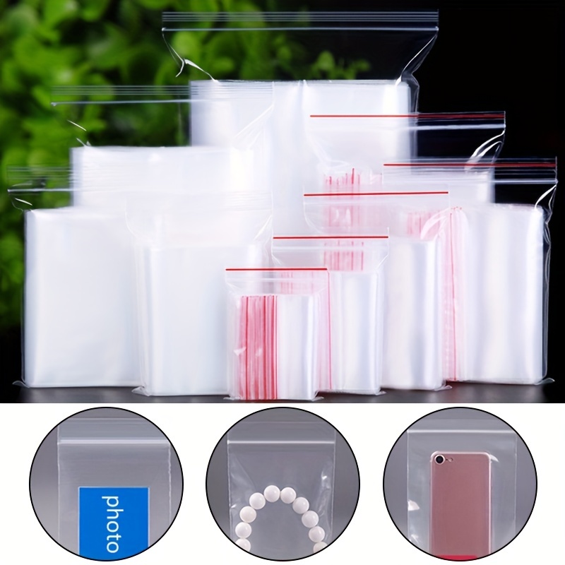 100 Bolsas Autoadhesivas Plástico Transparent Pequeñas - Temu