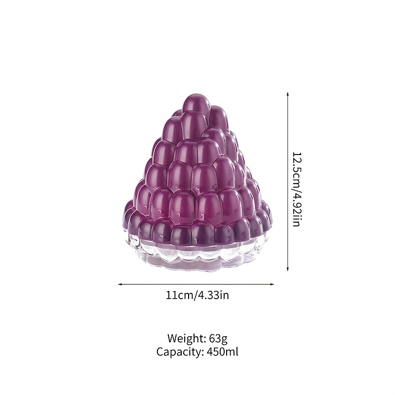 1pc Grape Plastic Storage Box Grape Shaped Food Saver - Temu