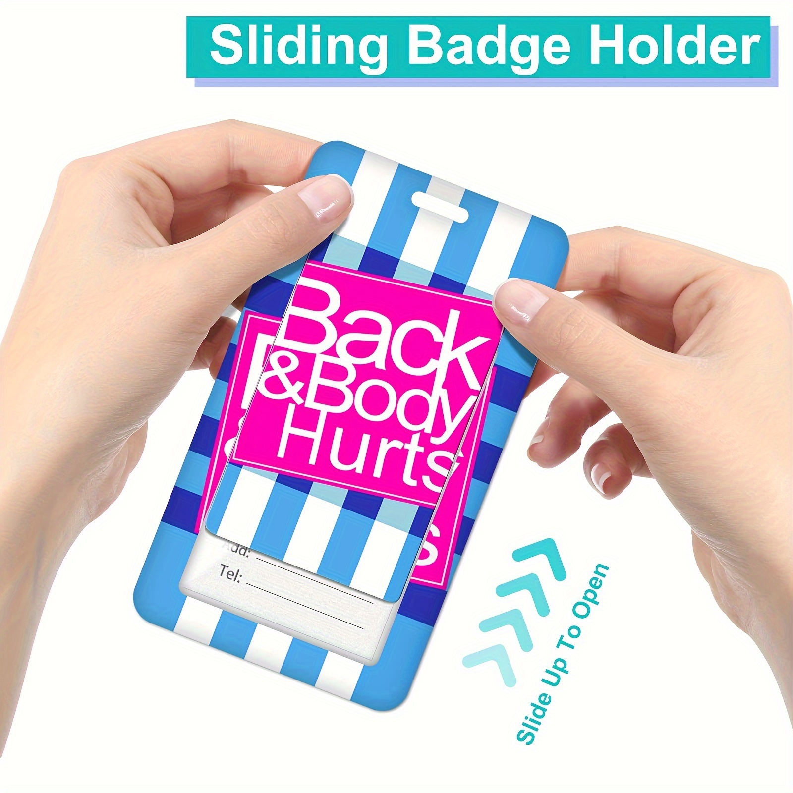 Badge Holder Lanyard Retractable Badge Reel Clip Funny Back - Temu