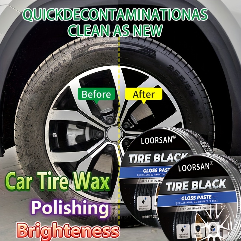 Car Tire Maintenance Black Brightening Agent Set Black, Bright, Waterproof,  Coating Sponge! - Temu