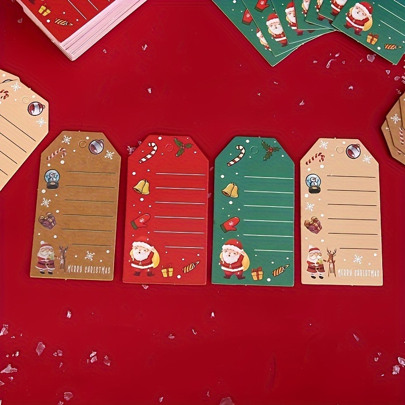 Merry Christmas Kraft Paper Tags Diy Handmade Gift Wrapping - Temu