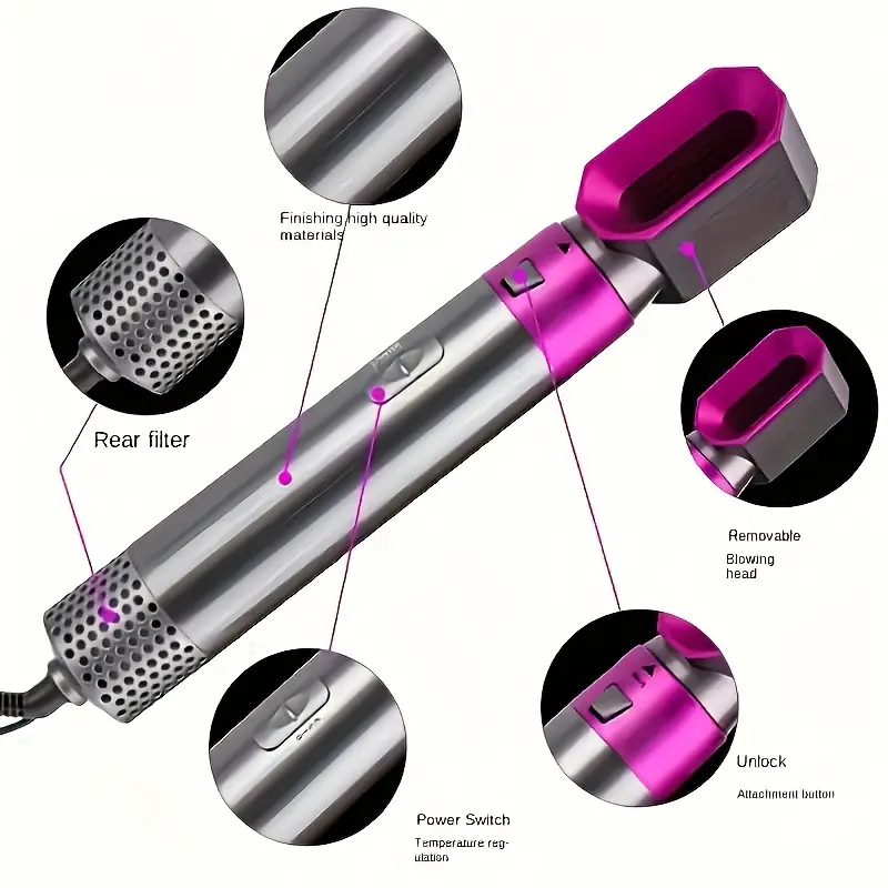 transform your hair with the 5 in 1 hot air comb automatic curling straightening for salon quality results details 0