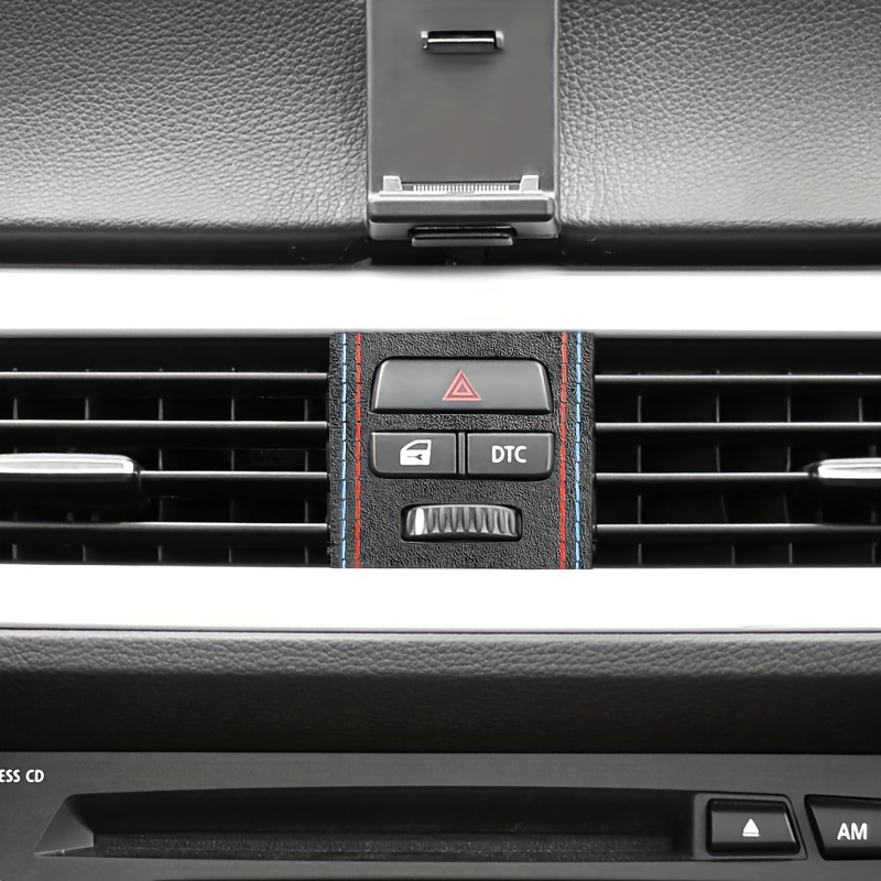 Suede E90 E92 E93 Series 3 Center Console Air Vent Outlet Panel Trim Frame  M Performance Sticker Carbon Fiber Leather Car Interior Accessories, 90  Days Buyer Protection