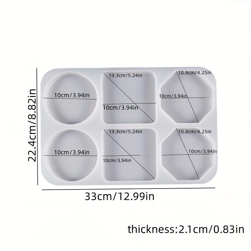 Resin Coaster Molds 6 cavity Thick Round Coaster Silicone - Temu