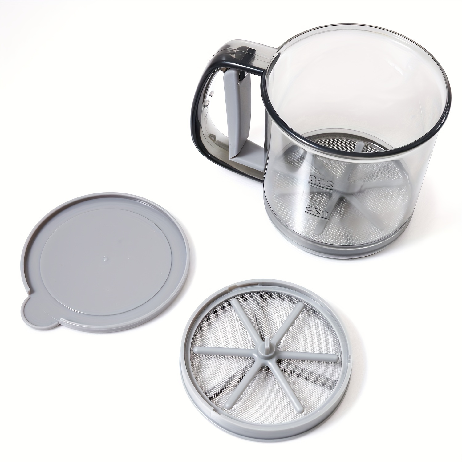 Flour Sifter Plastic Sifter With Hand Press Design - Temu