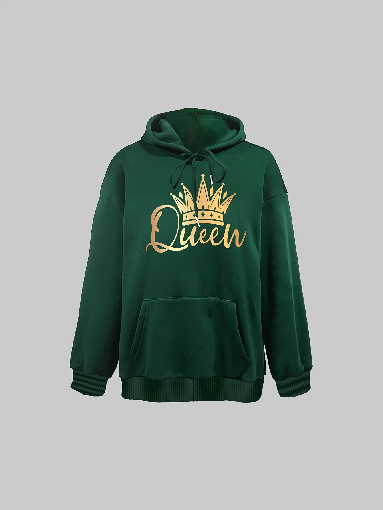 Queen Print Hoodie Drawstring Casual Hooded Sweatshirt For - Temu