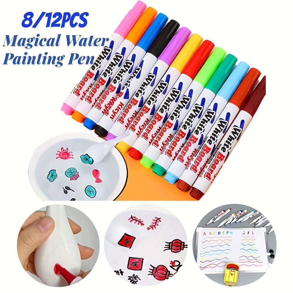 8 12 Color Magical Water Painting Marker Pen DIY Drawing Floating