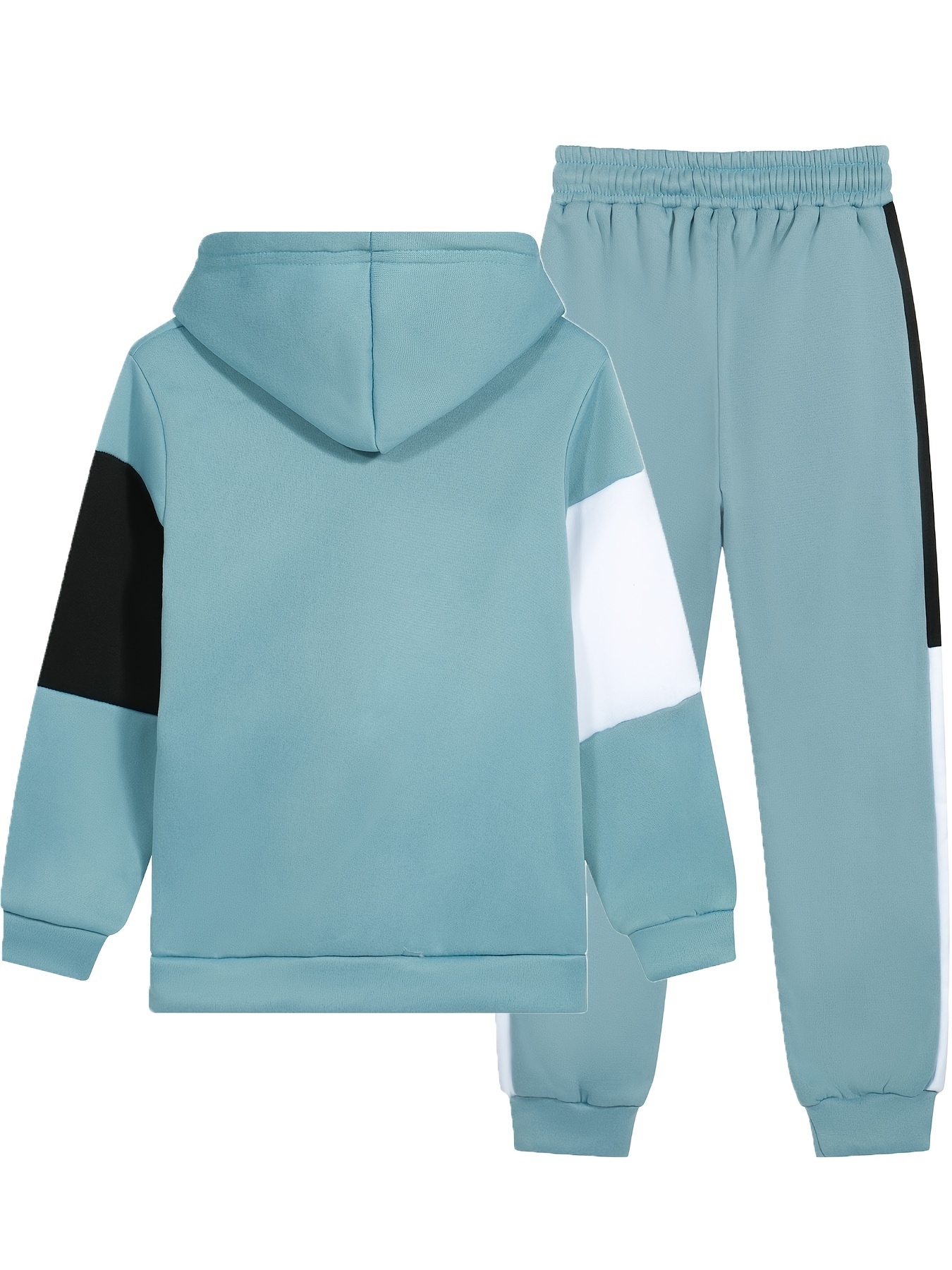 Color Block Drawstring Hoodie & Sweatpants Set  Sweatpants set, Cute  sweatpants, Hoodie and sweatpants