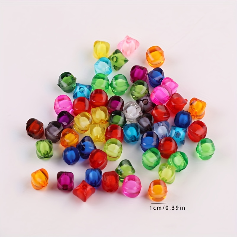 DIY Acrylic Solid Beads for Jewelry Making, Square Beads