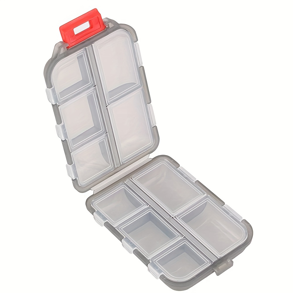 Portable Medicine Storage Box with 10 Compartments