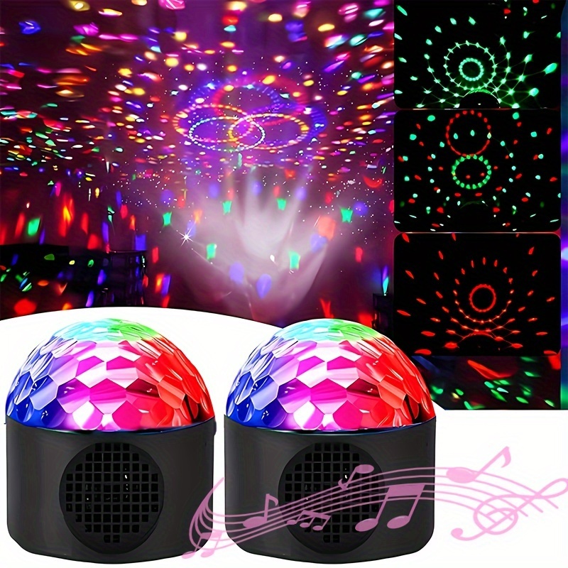 1 Stück Mini-Disco-Licht, Magisches Kugellicht, LED-Partylicht,  LED-Bühnenlicht Mit Lautsprecher, Auto-Atmosphäre-DJ-Licht,  Geburtstagsfeier
