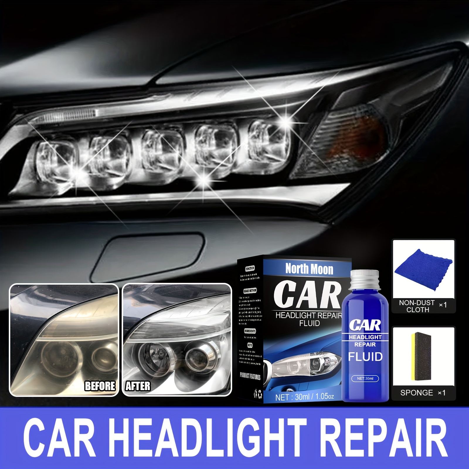 Car Light Refurbishment Repair Agent Set Car Headlight Repair