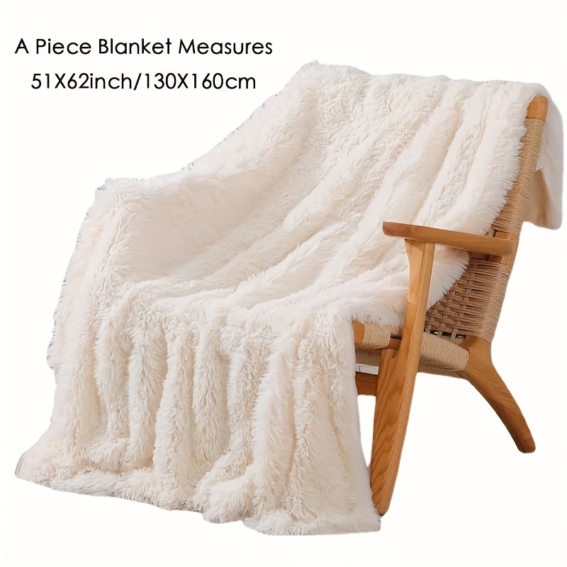 Chockeie Super Soft Shaggy Longfur Faux Fur Blanket, Fuzzy Throw Blanket  for Bed, Washable Warm Furry Throw Blanket for Couch Sofa Chair Home Decor