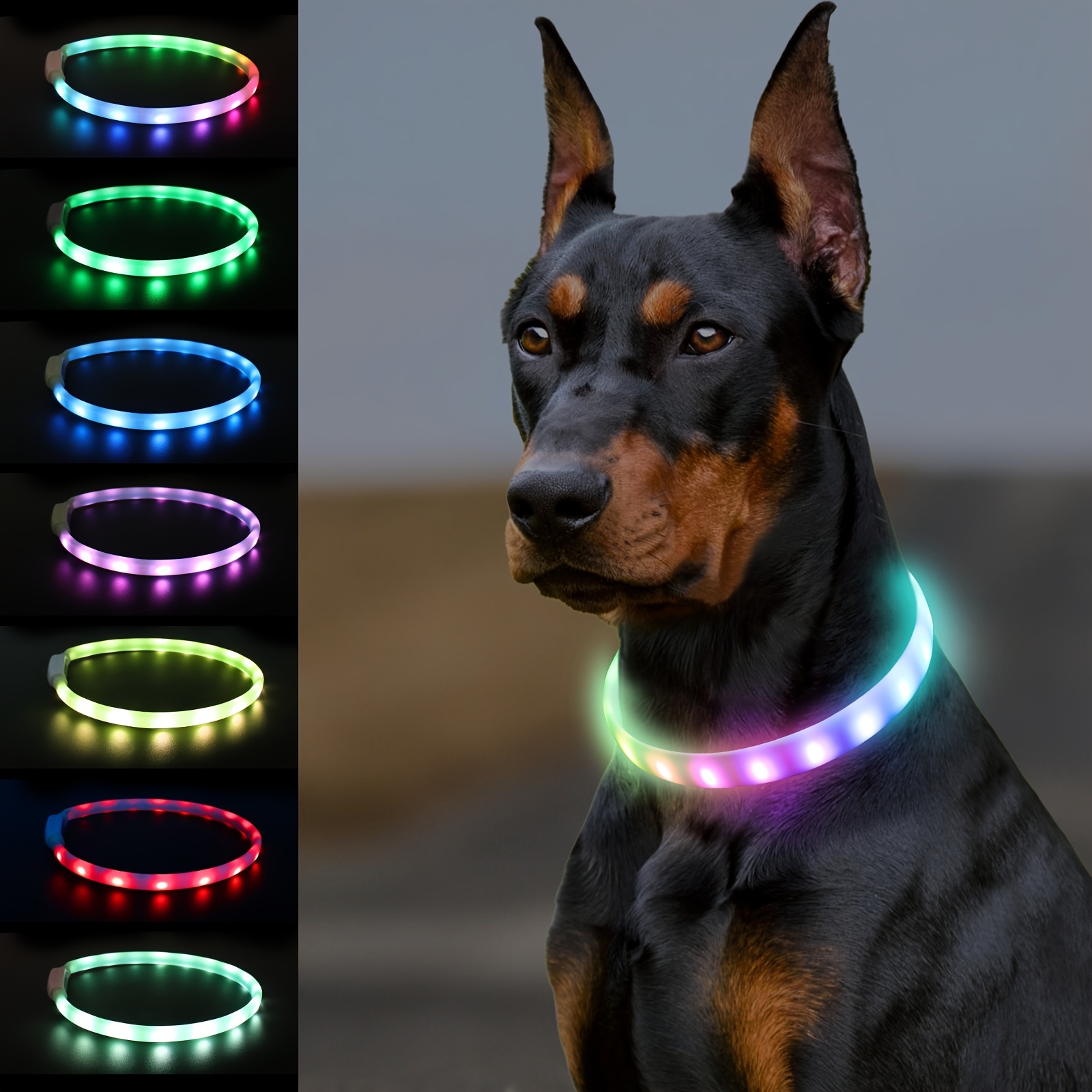 Las mejores ofertas en Collares para Perro Collar Con Iluminación LED